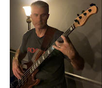 Florian playing the bass